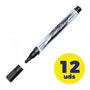 Bic Velleda Liquid Ink Pocket Marcador para Pizarra Blanca Negro Caja de 12 Unidades